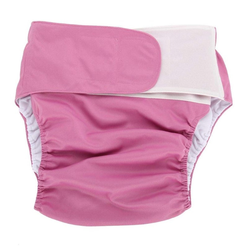 Reusable Adults Diapers, Adjustable Washable Cloth Diaper for Incontinence Care - Pink - Large Size for Adults, Discreet and Comfortable Incontinence Solution